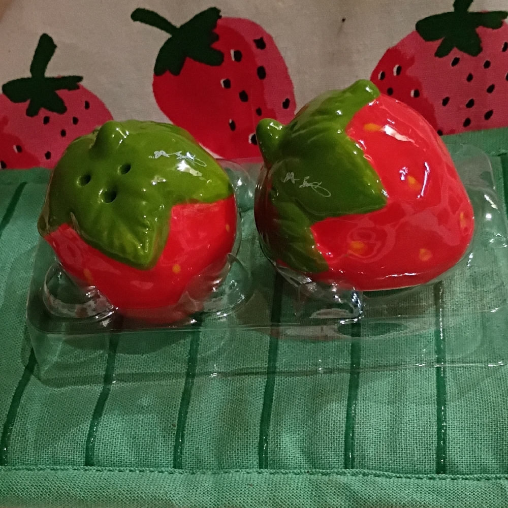NEW Strawberry Salt and Pepper Shaker Set Dolly Parton Home